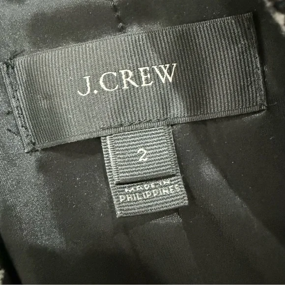 J Crew Blazer Lady Jacket Italian in Houndstooth Black White - Picture 6 of 8